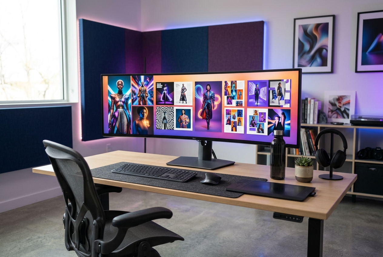 AI Digital Art Studio workspace